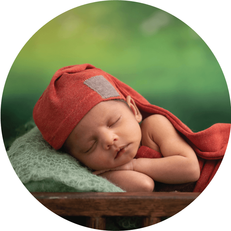 A sleeping baby illustration