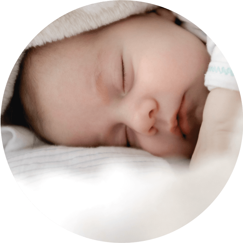 A baby sleeping peacefully